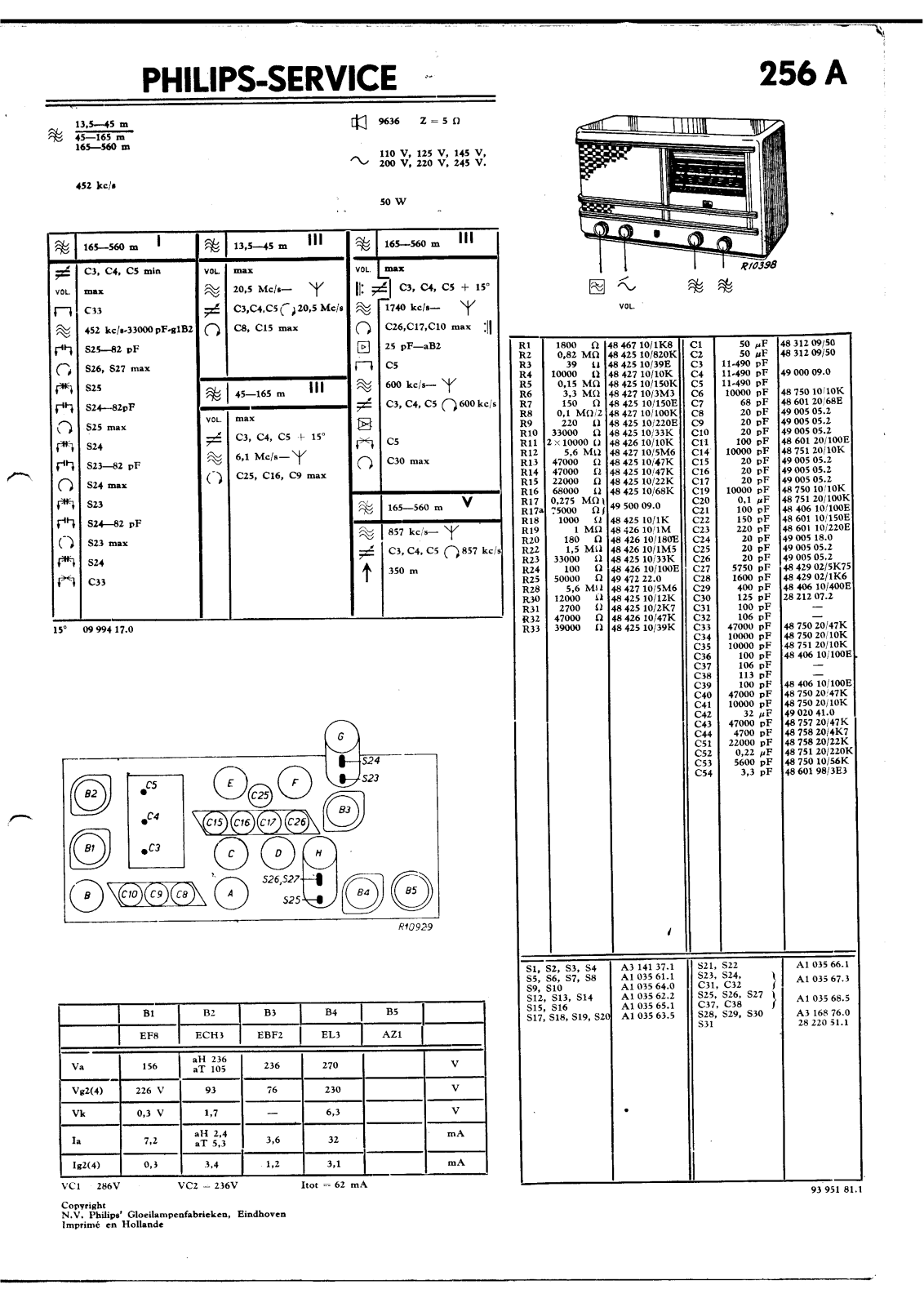 Philips 256-A Service Manual