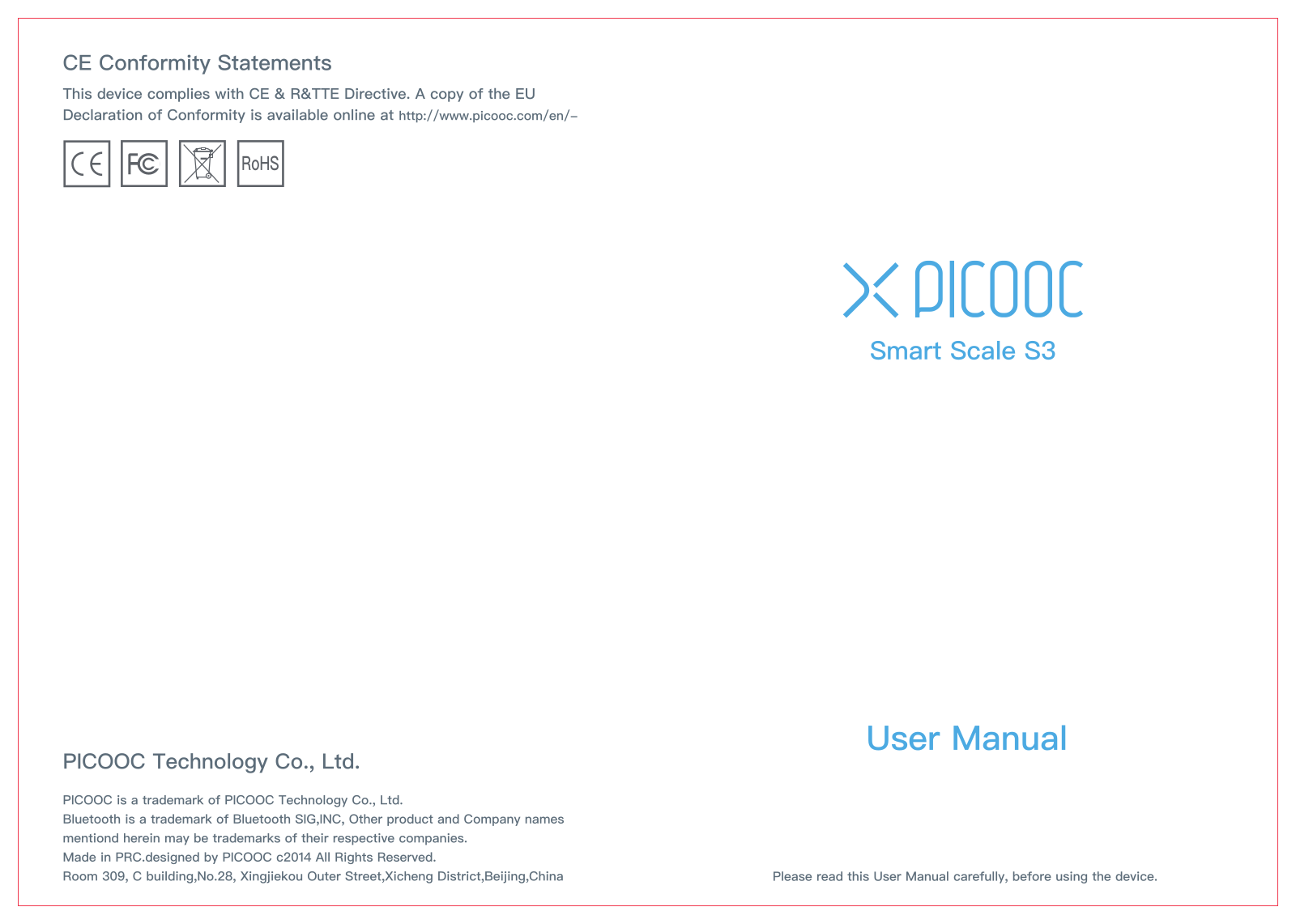 Picooc S3 User Manual - ManualMachine.com