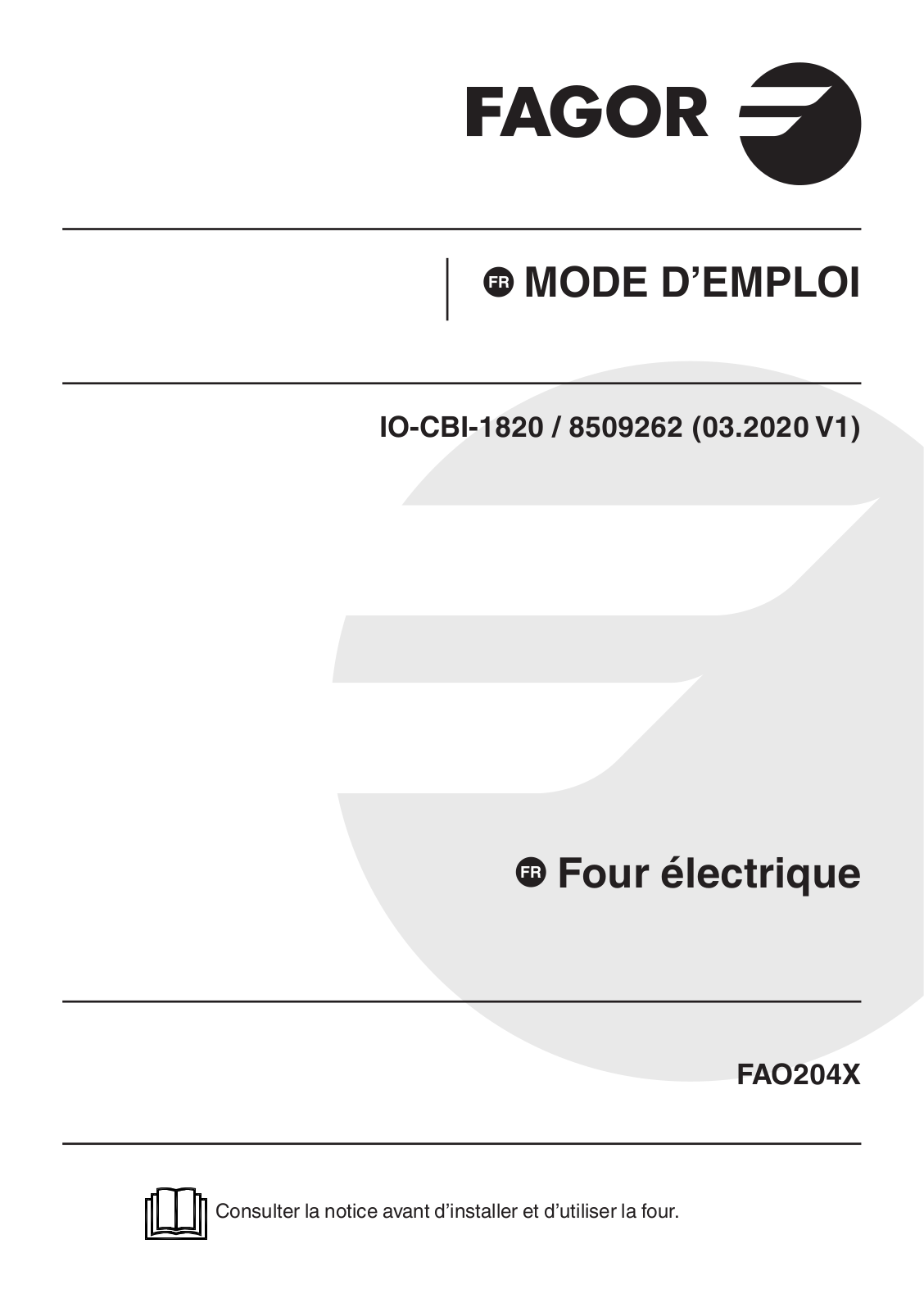 Fagor O-CBI-1820 User Manual