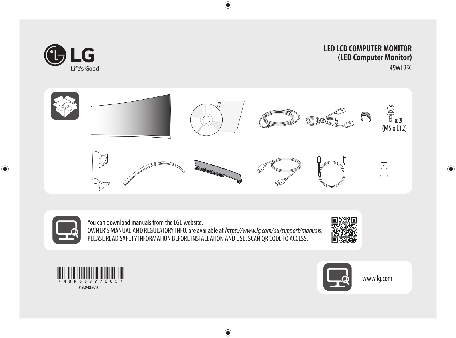 LG 49WL95C-W User Manual