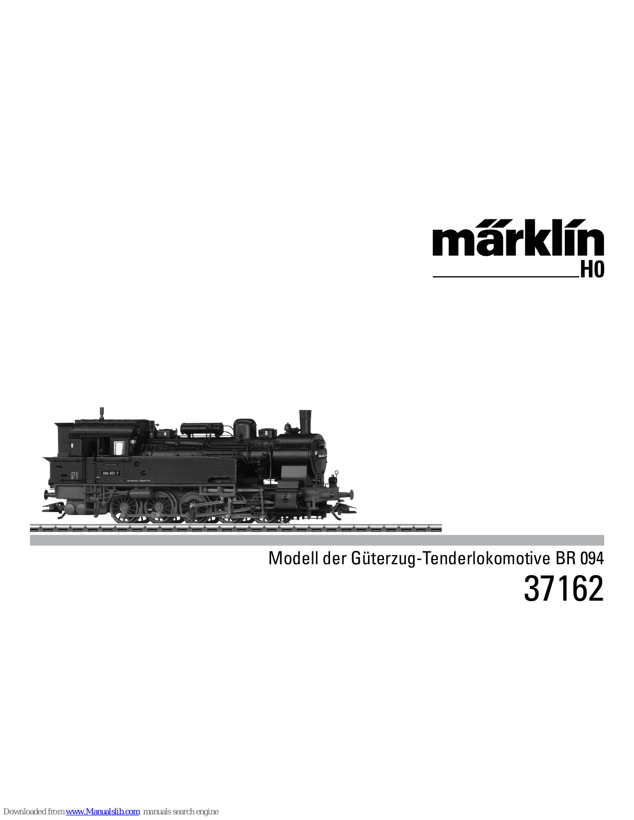 marklin 37162, 37167, 37166 User Manual