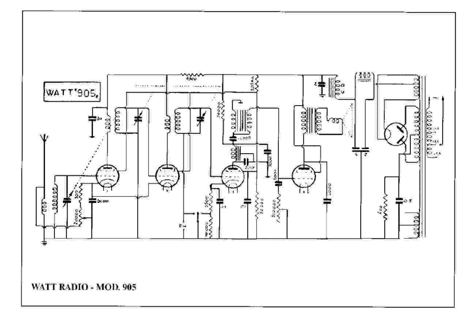 Watt Radio 905 schematic