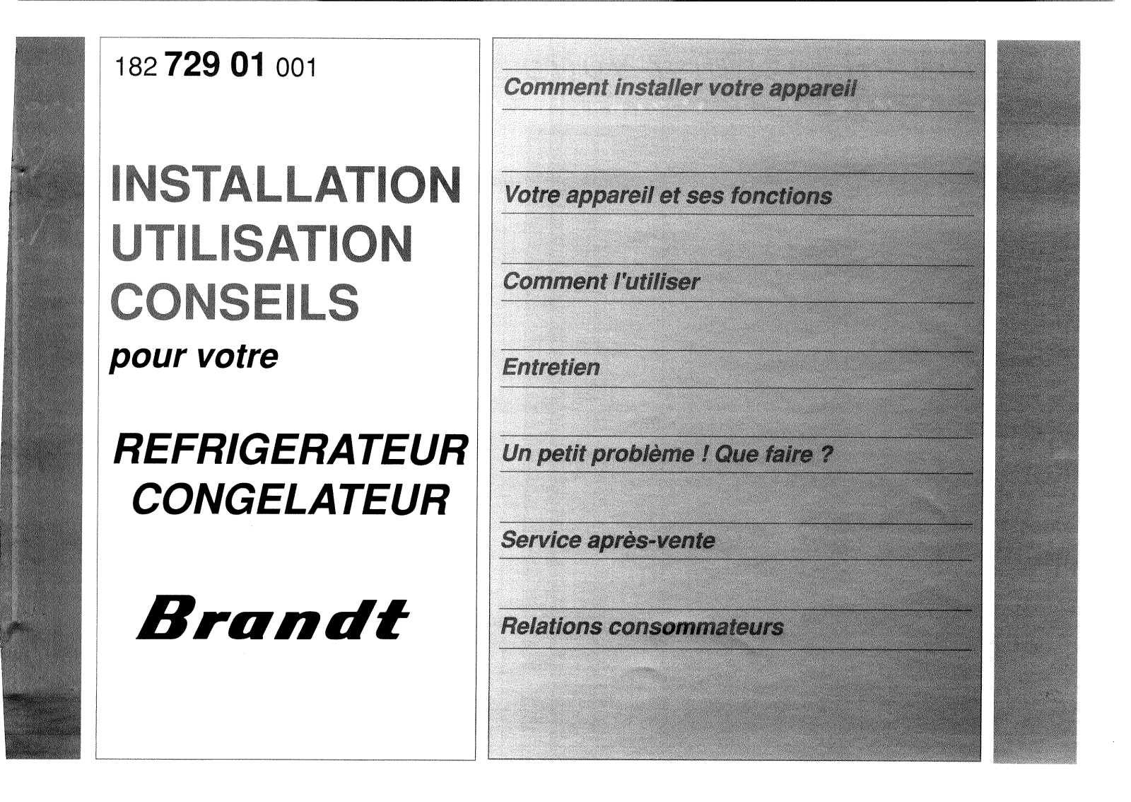 BRANDT DUN99B User Manual