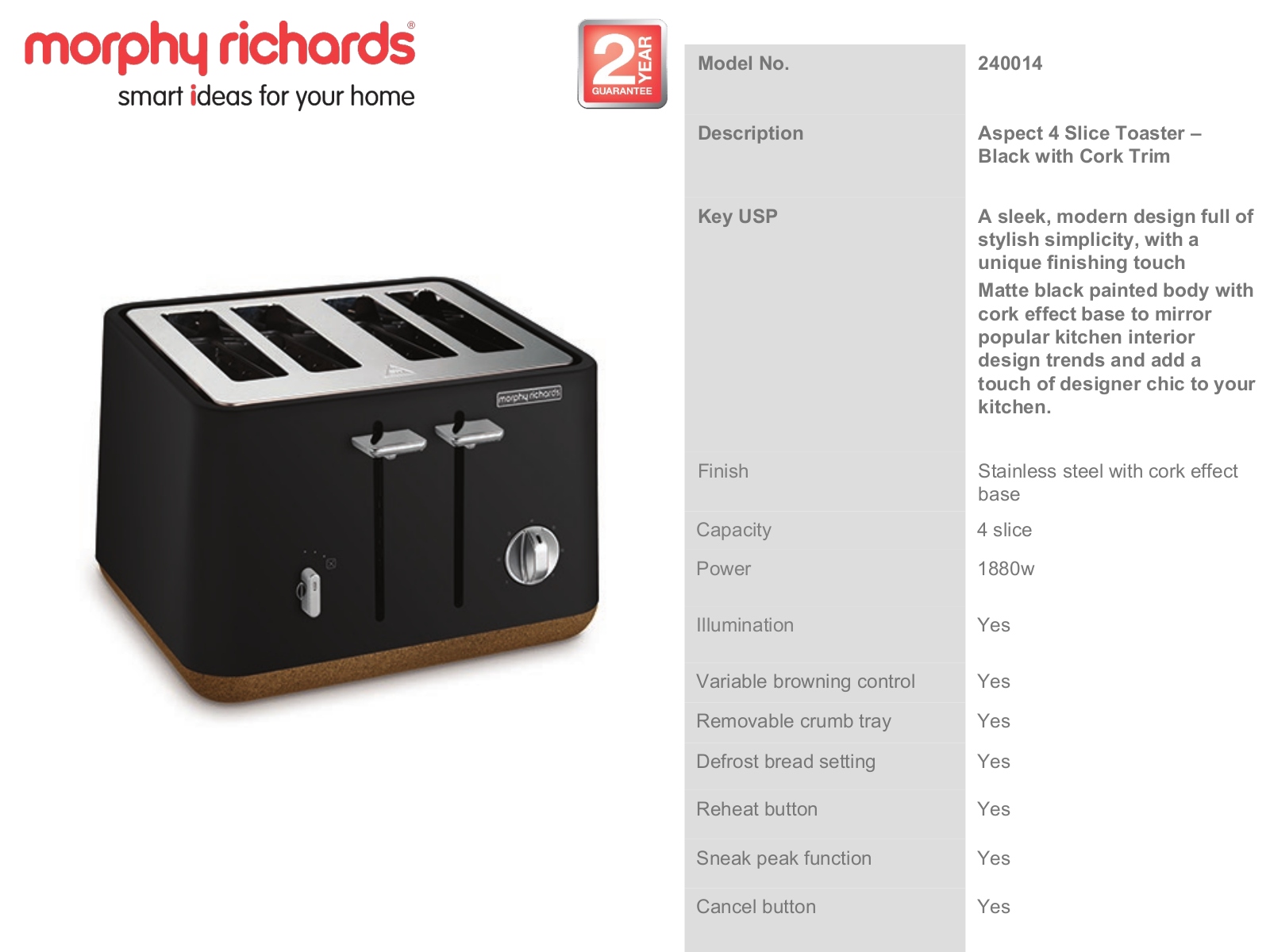 Morphy Richards 240014 User Manual