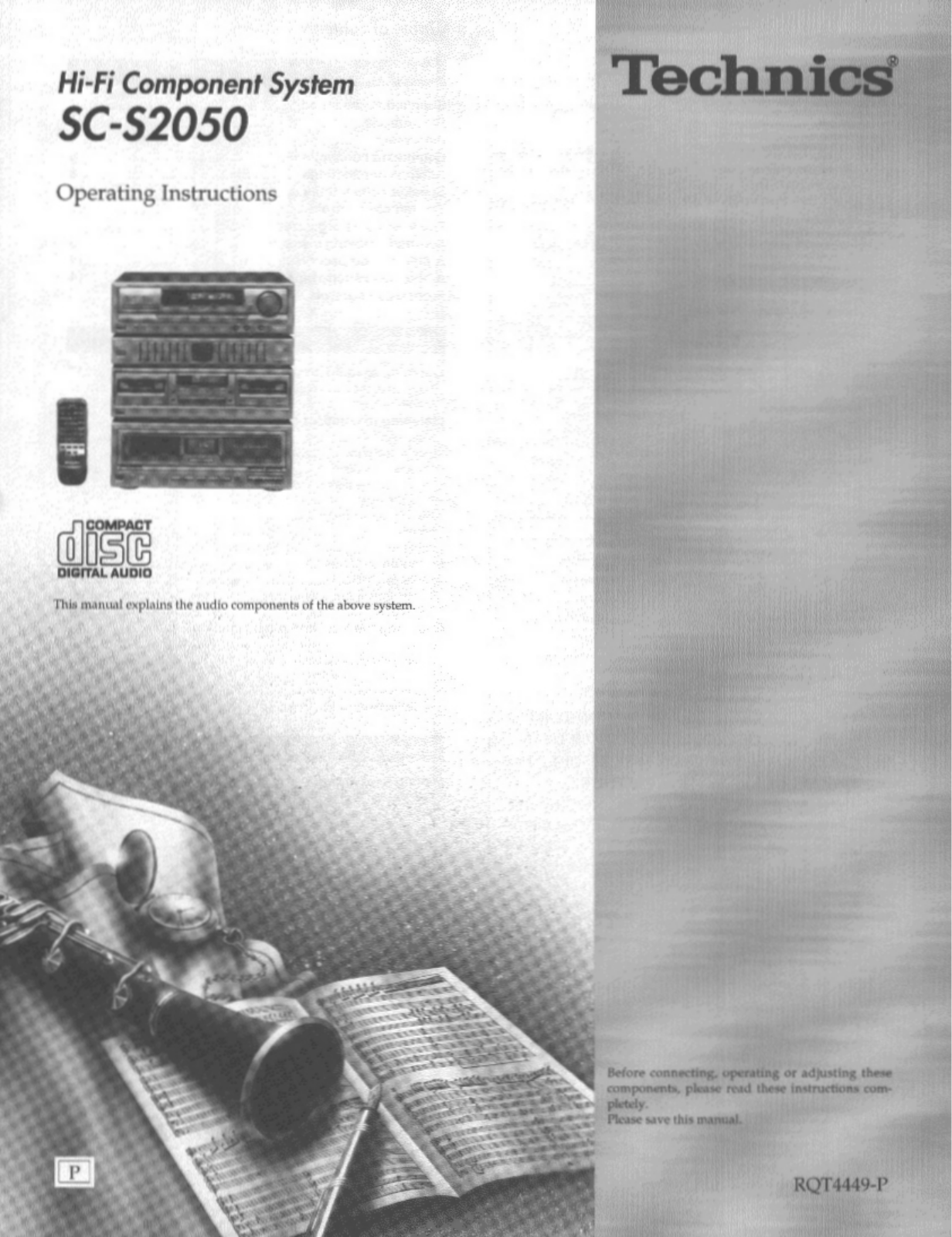 Panasonic SC-S2050 User Manual