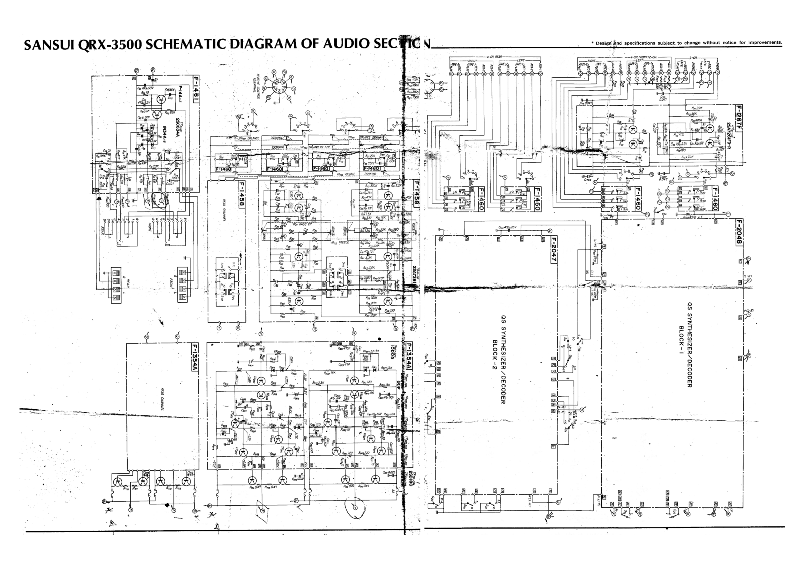 Sansui QRX-3500 Schematic