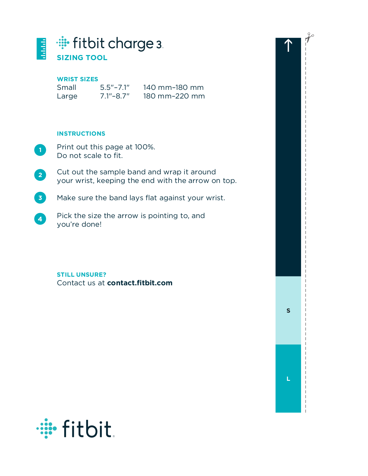 FITBIT FB168SBLVS Product Data Sheet