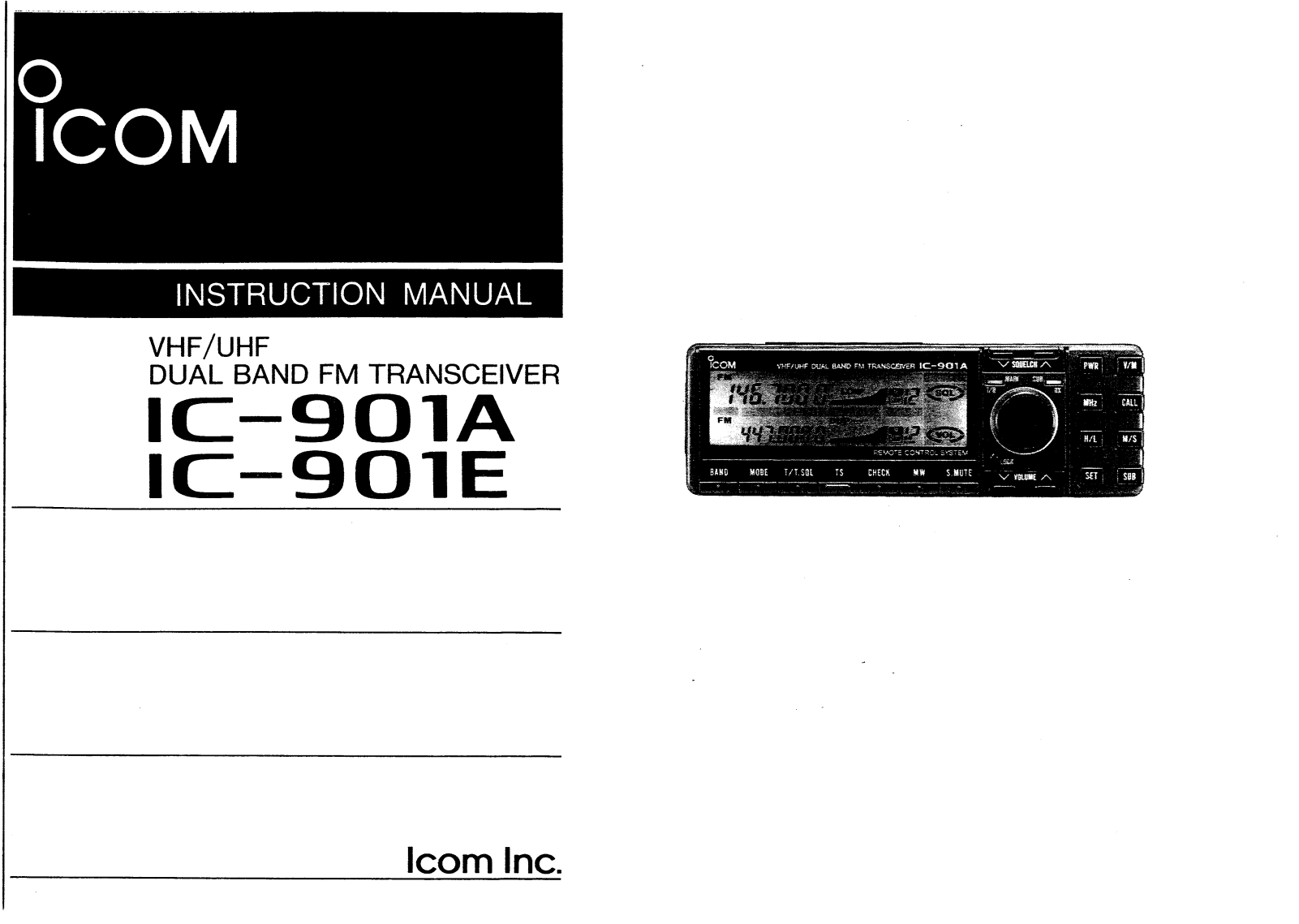 Icom IC-901A-E User Manual