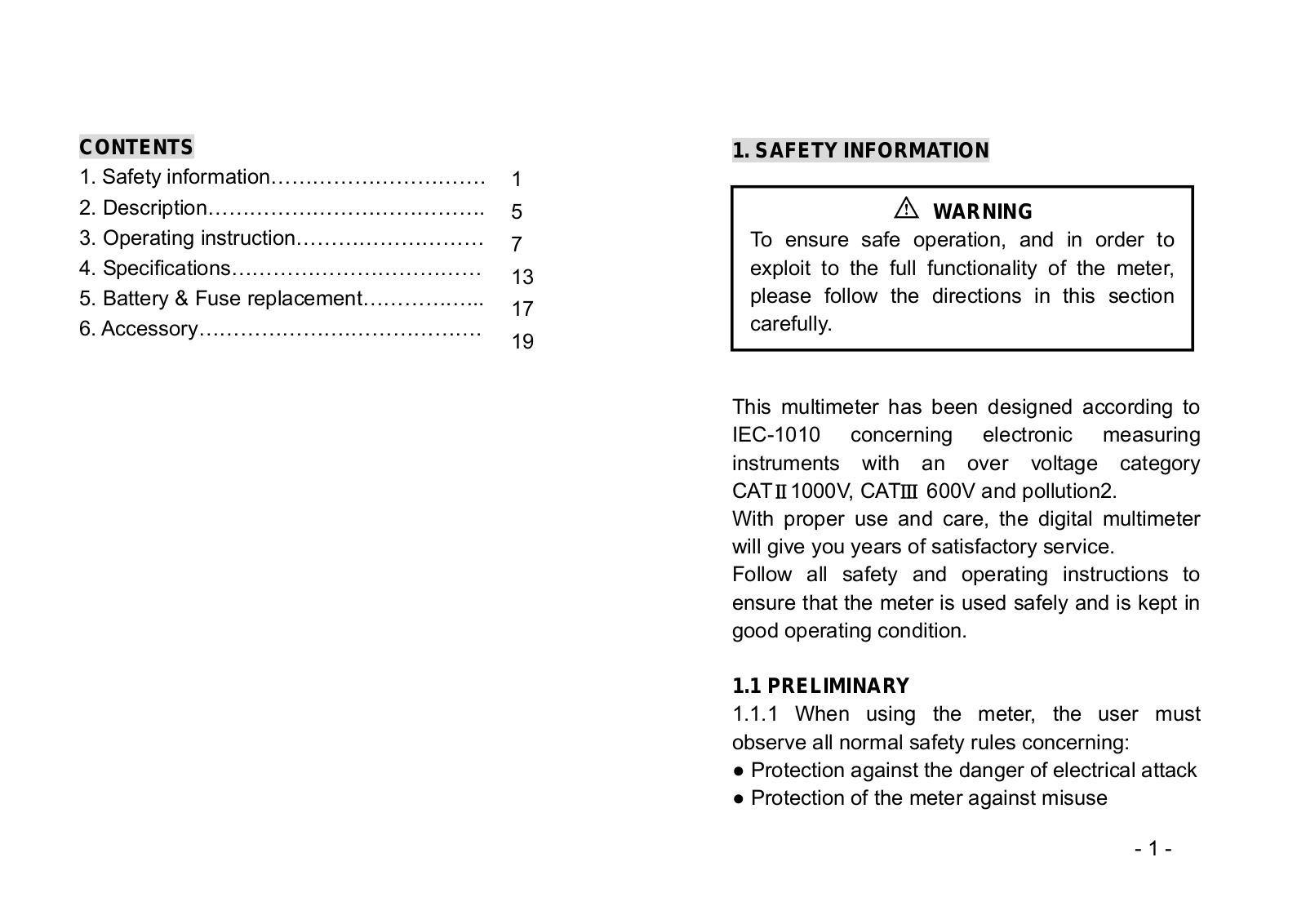 Prokit's Industries MT-1610 User Manual