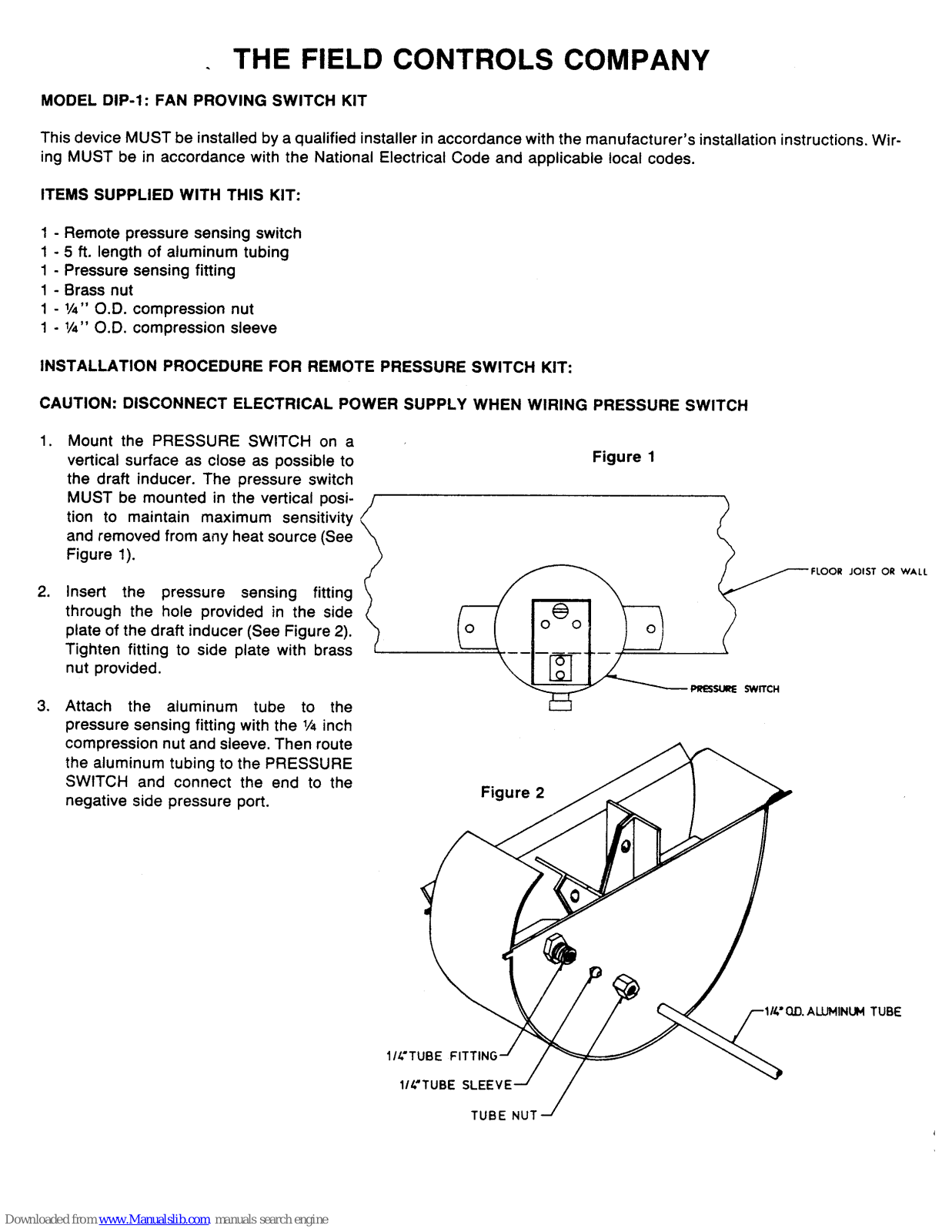 Field Controls 46094300, DIP-1 User Manual