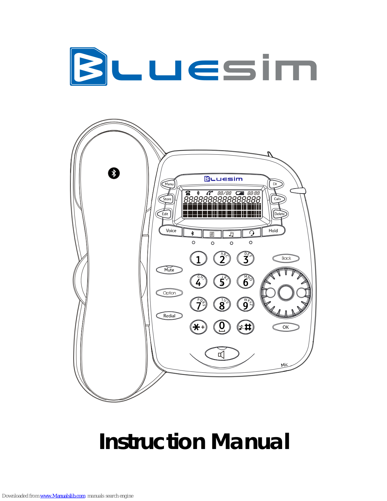 Bluesim Bluetooth Desktop Phone, A2DP, AVRCP Instruction Manual