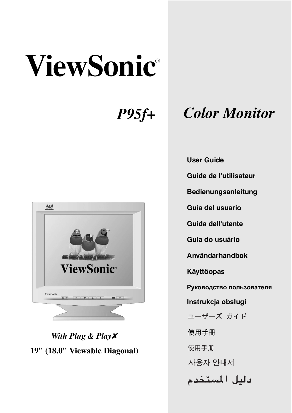 ViewSonic P95f+ User Manual