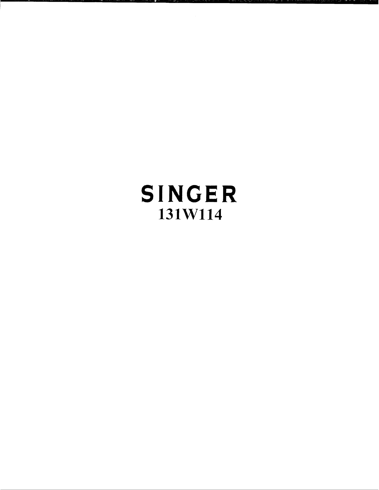 SINGER 131W114 Parts List