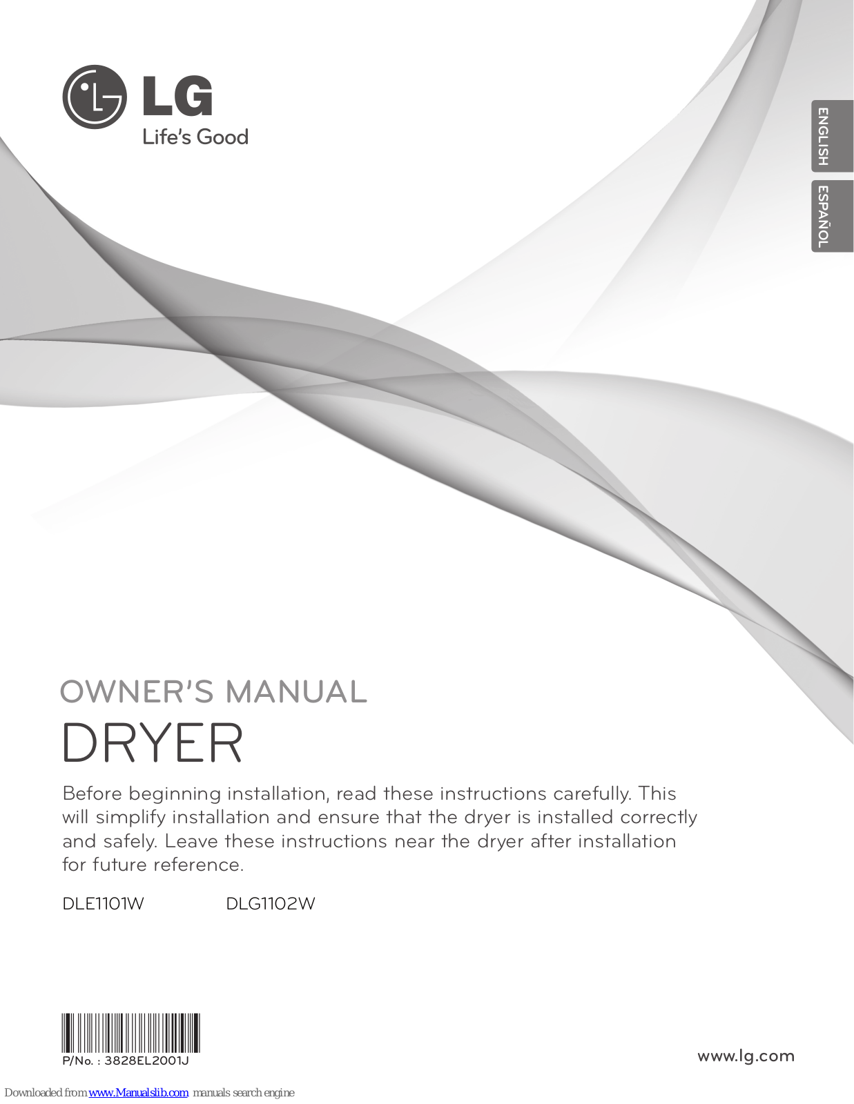 LG DleY1201 series, DlGY1202 series, dley1202 series Owner's Manual