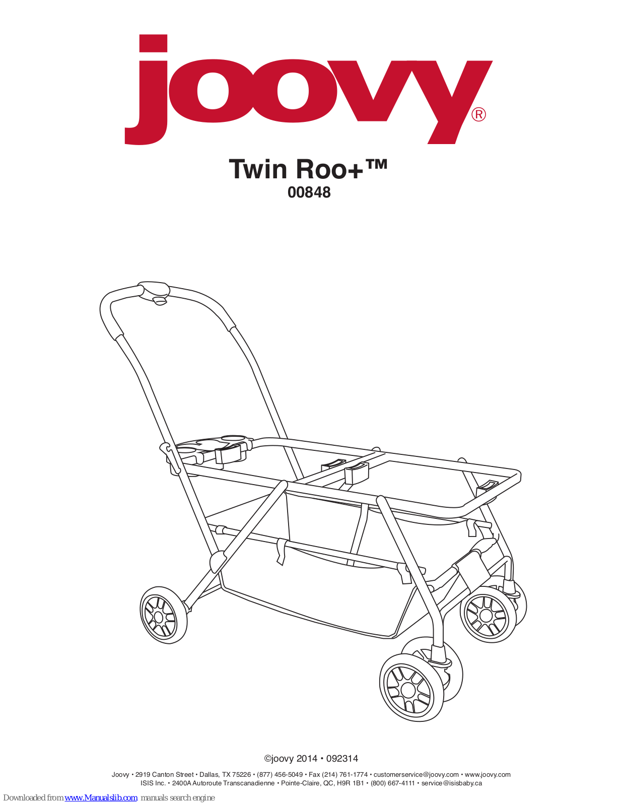 Joovy Twin Roo+ Owner's Manual