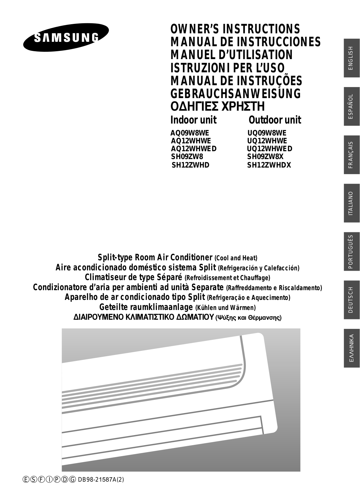 Samsung SH12ZWHD/XFA, SH12ZWHD/XSA, SH12ZWHD/XFO, SH12ZWHD, SH12ZWHD/SER User Manual