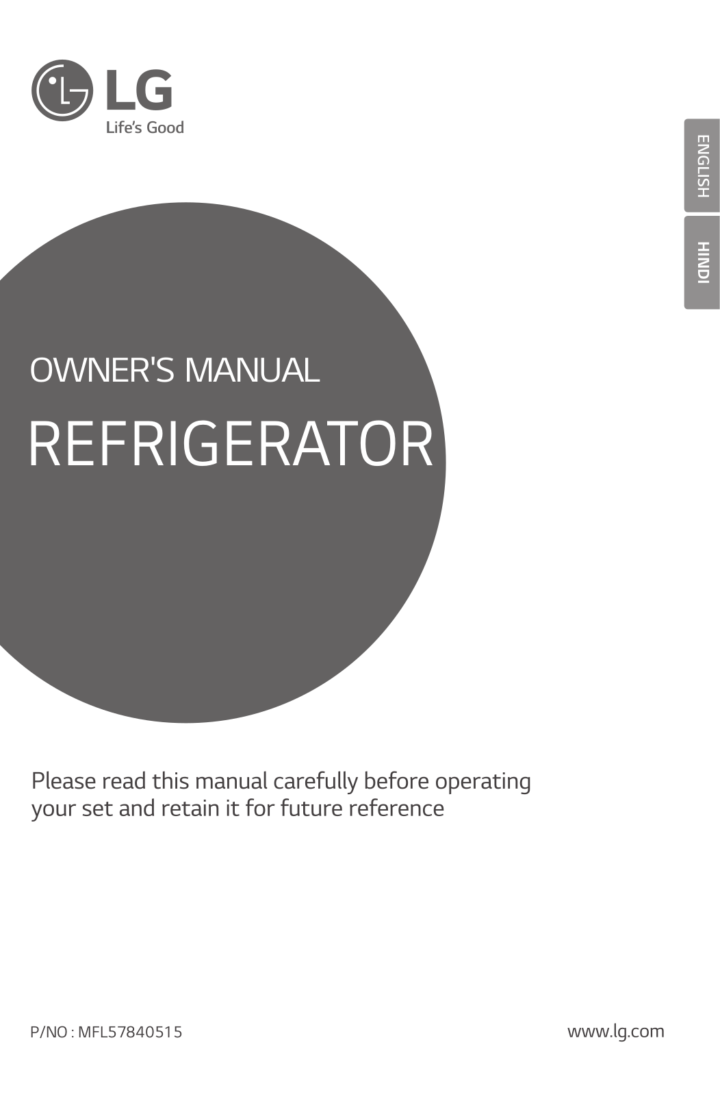 LG GL-D322JPZZ Owner’s Manual