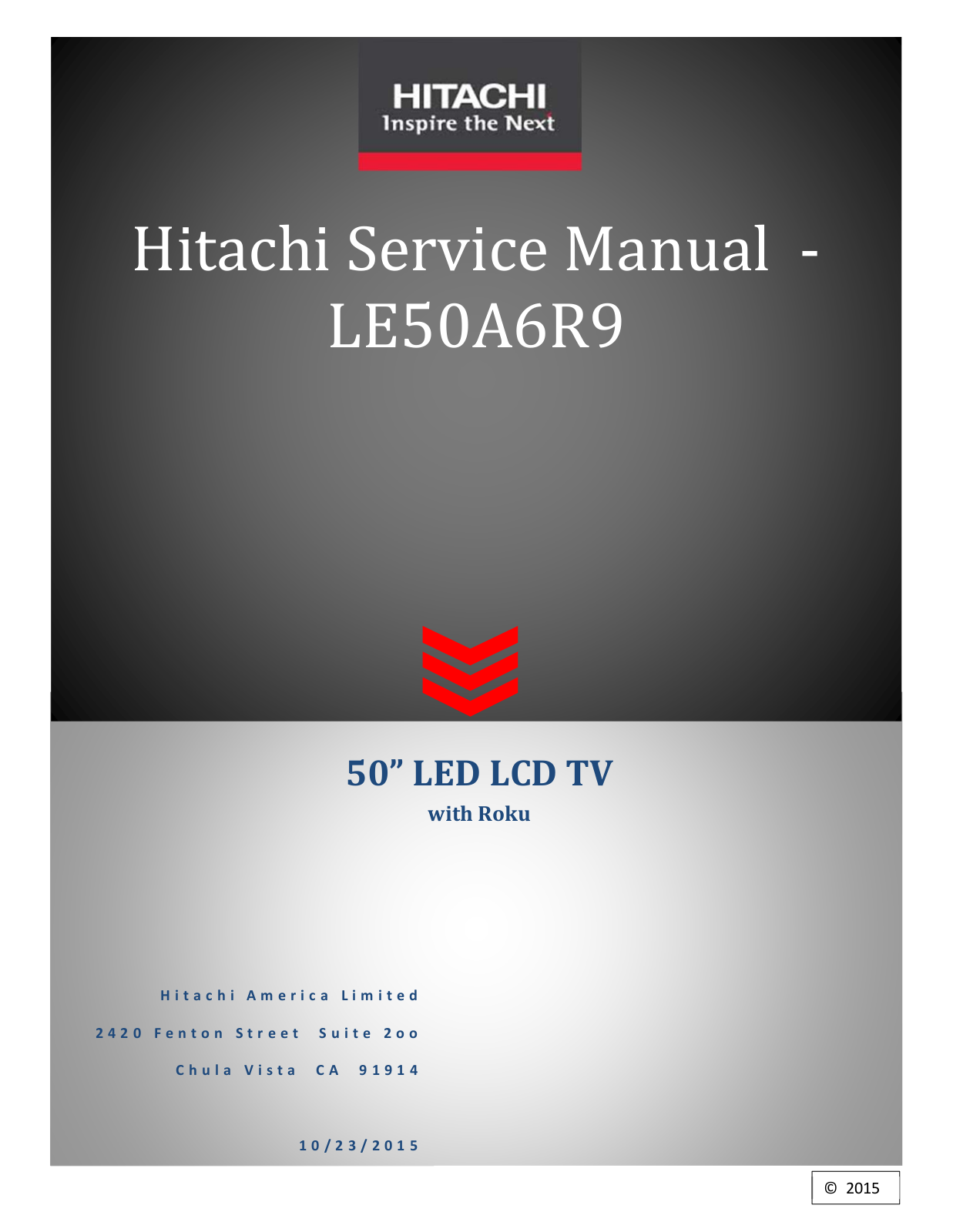 Hitachi LE50A6R9 Schematic