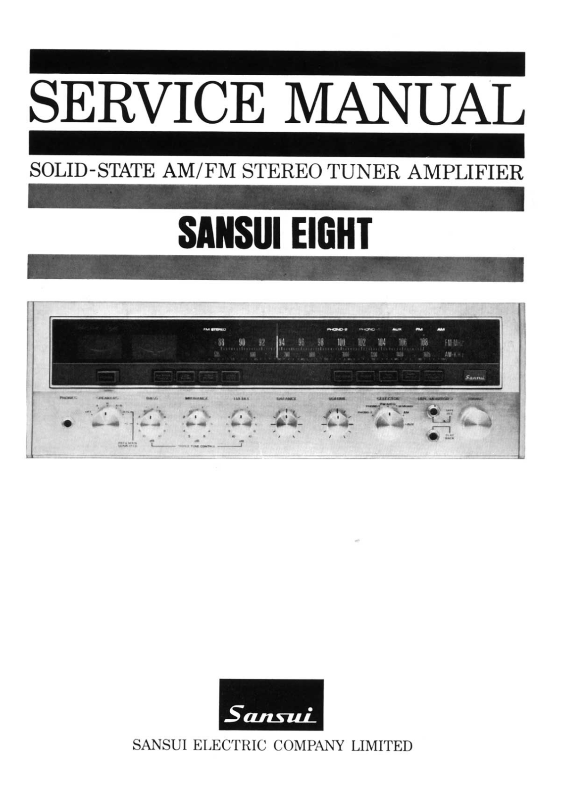 Sansui 8 Service manual