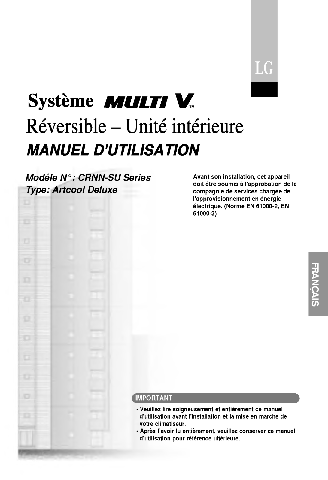 LG CRNN076SUR0 User Manual