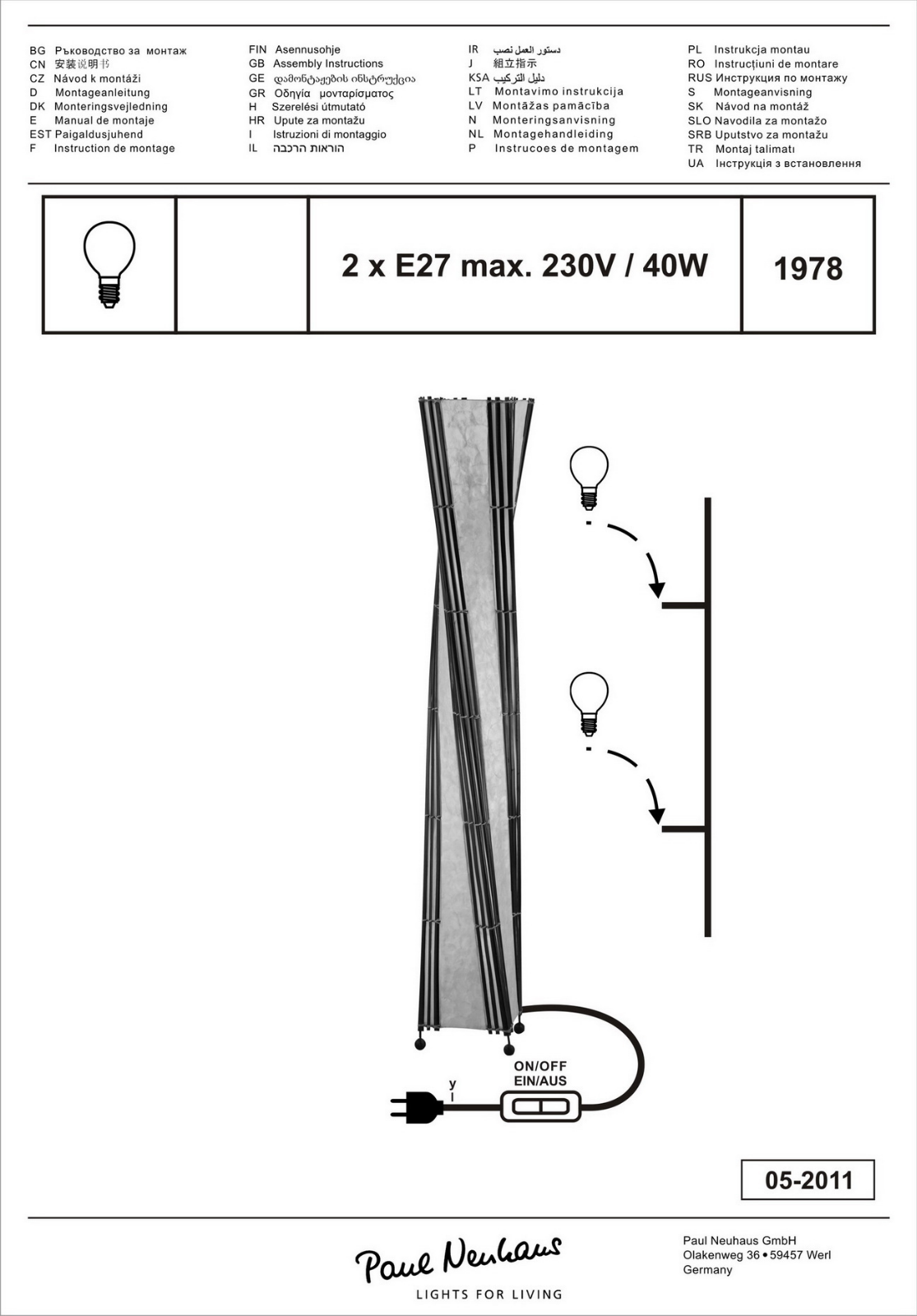 Paul Neuhaus 1978 Assembly Instructions