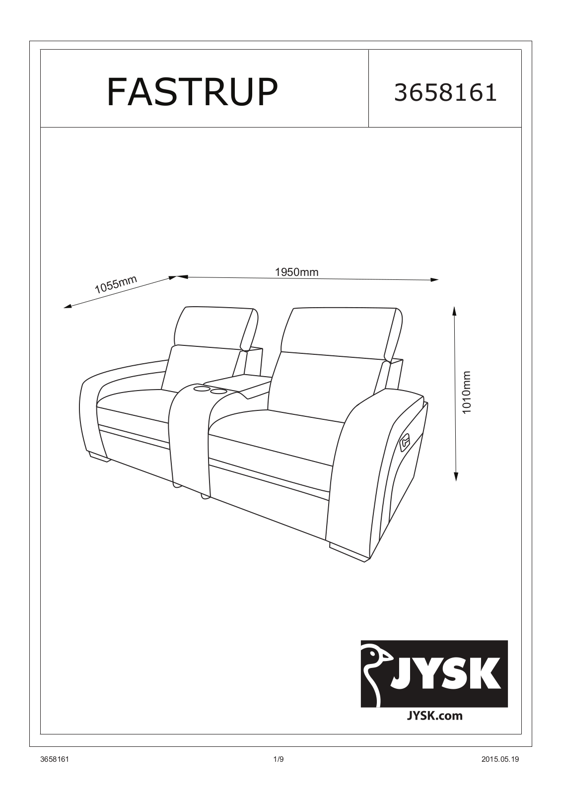 JYSK Fastrup User Manual