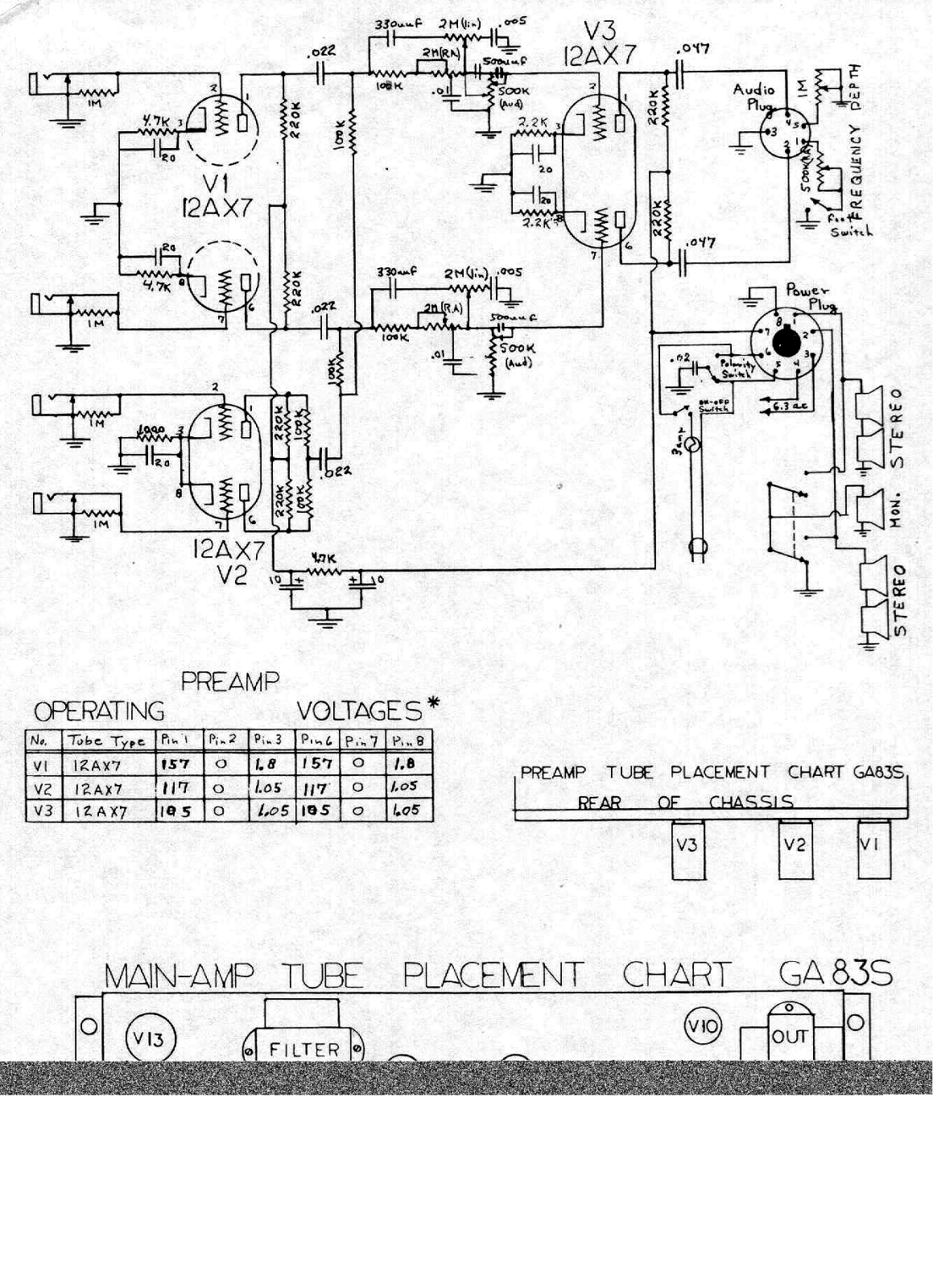 Gibson ga83s preamp Schematic