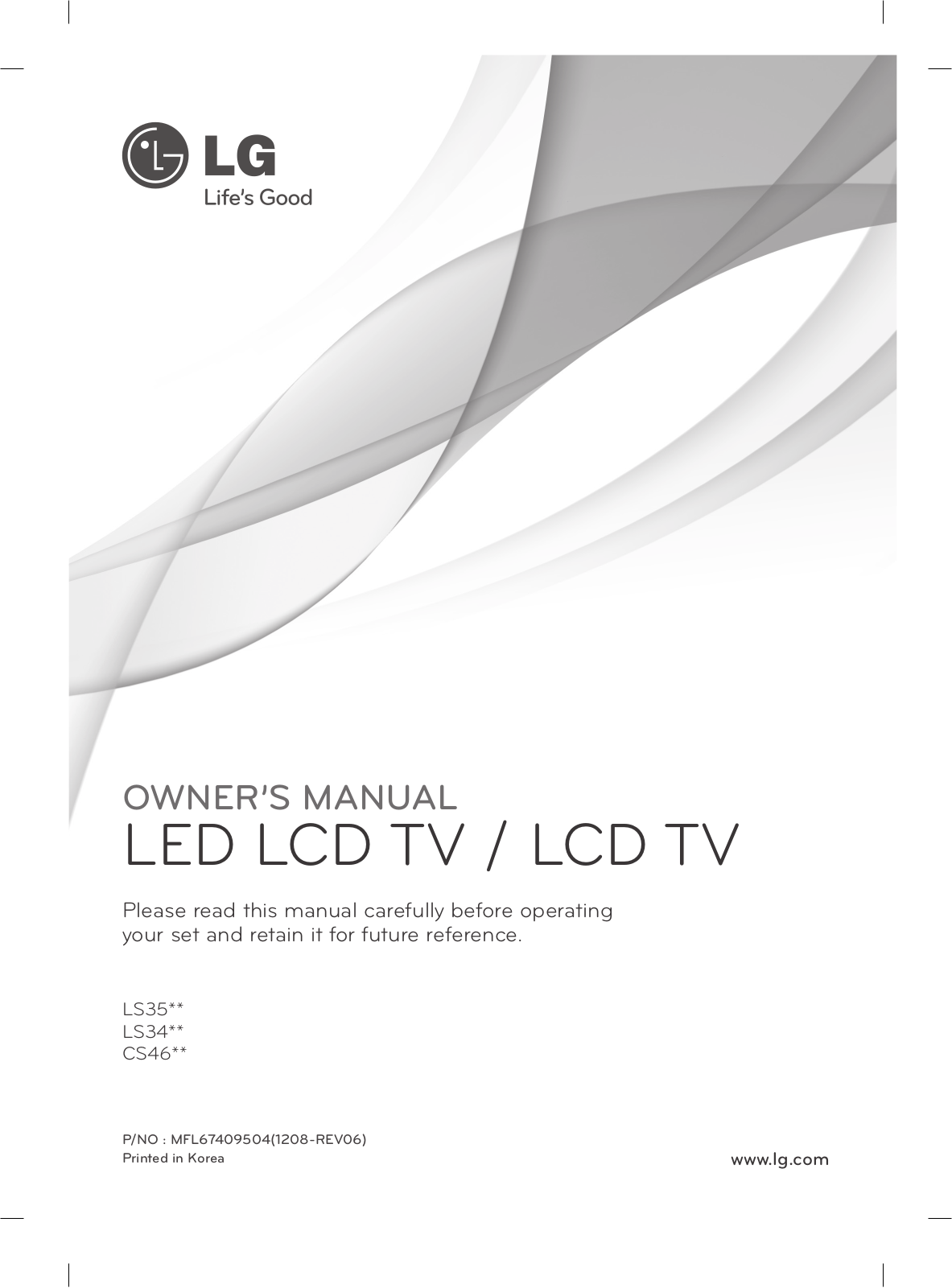 LG 42CS460 Owner’s Manual