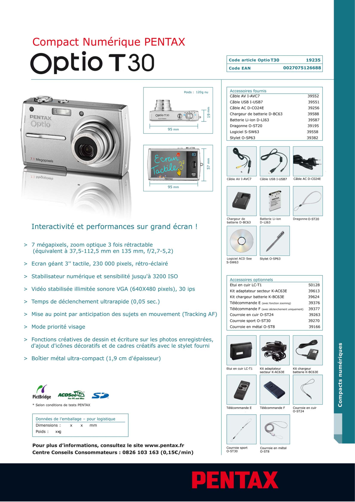 Pentax OPTIO T30 User Manual