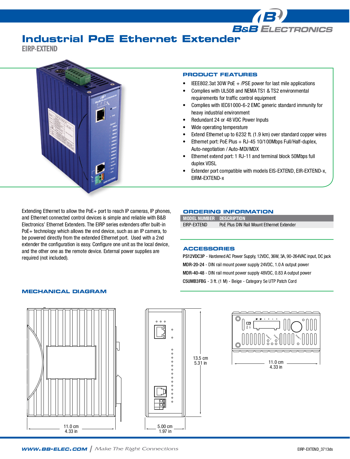 B&B Electronics EIRP-EXTEND Datasheet