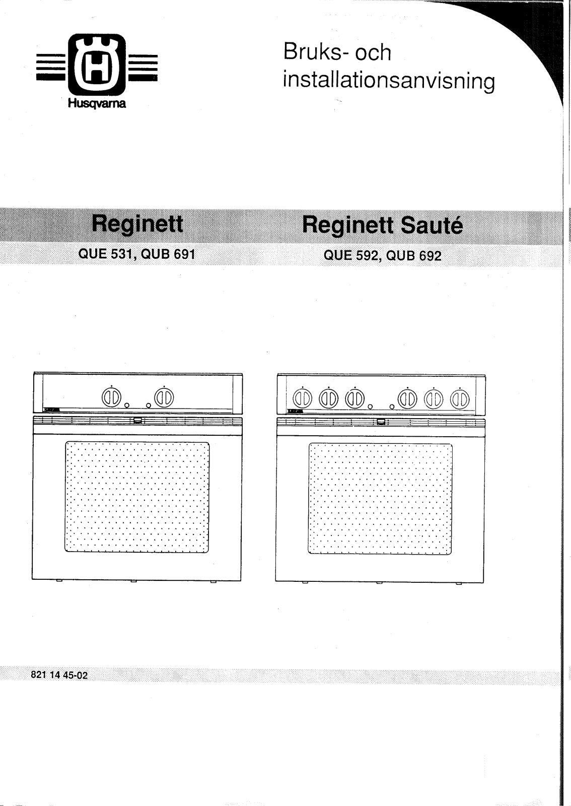 Husqvarna QUB691, QUB692 User Manual