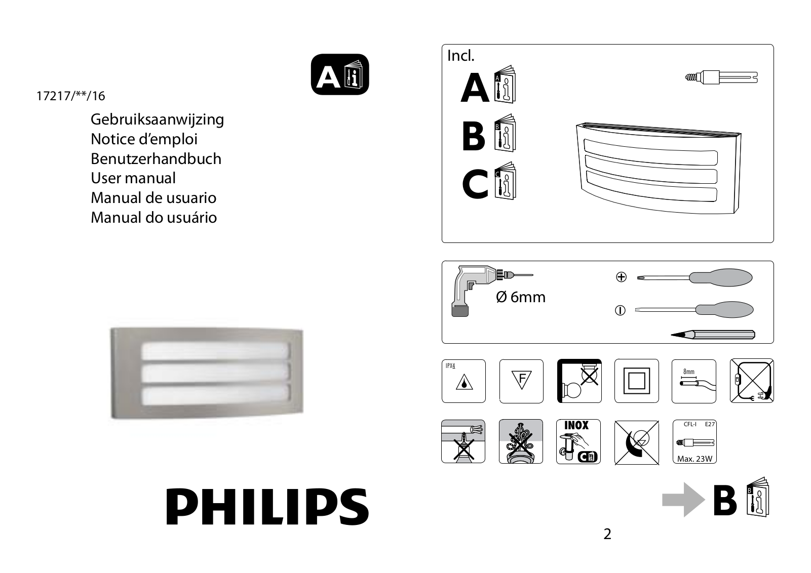 Philips 17217-47-16 QUICK START GUIDE