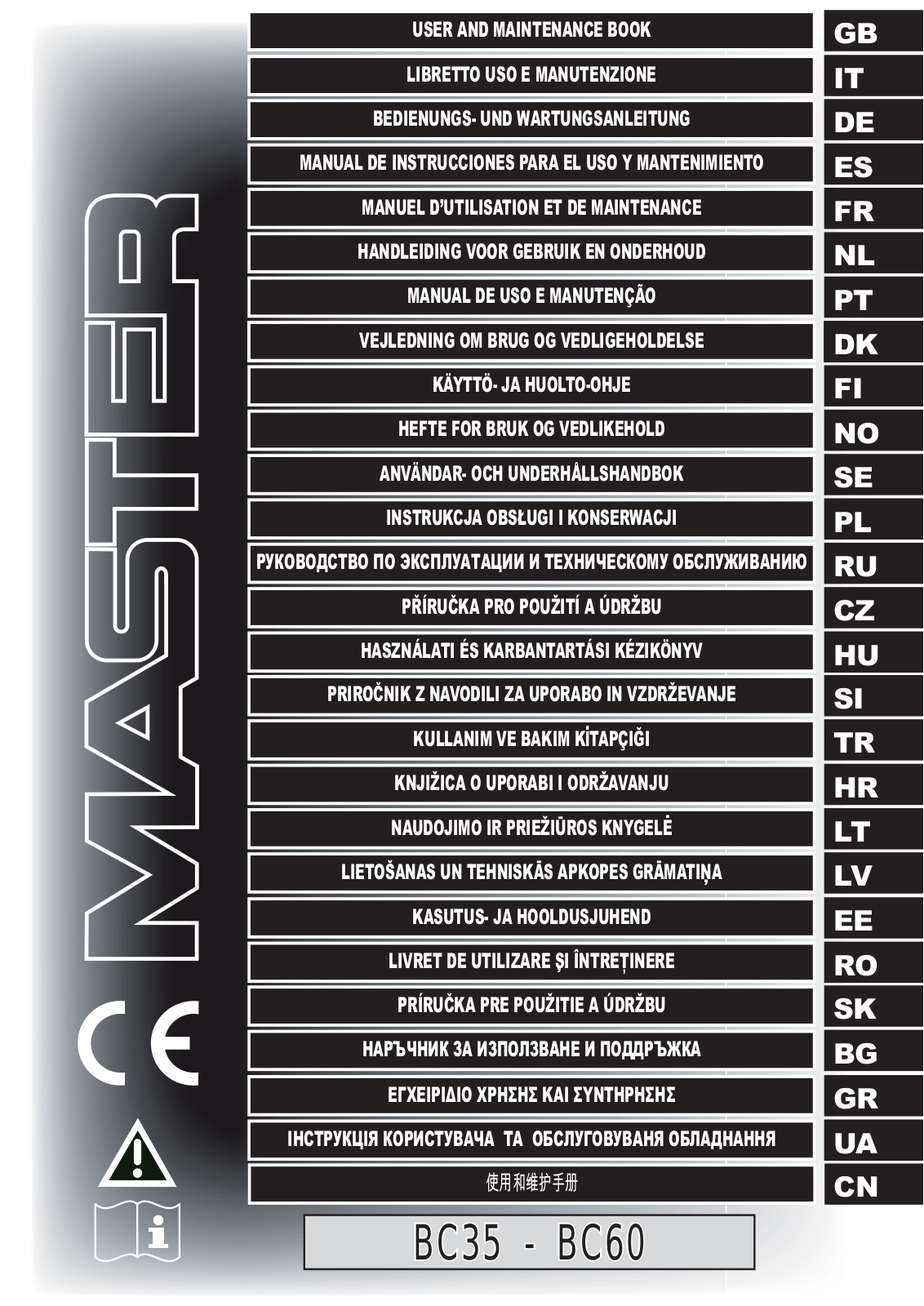 Master BC 35 User Manual