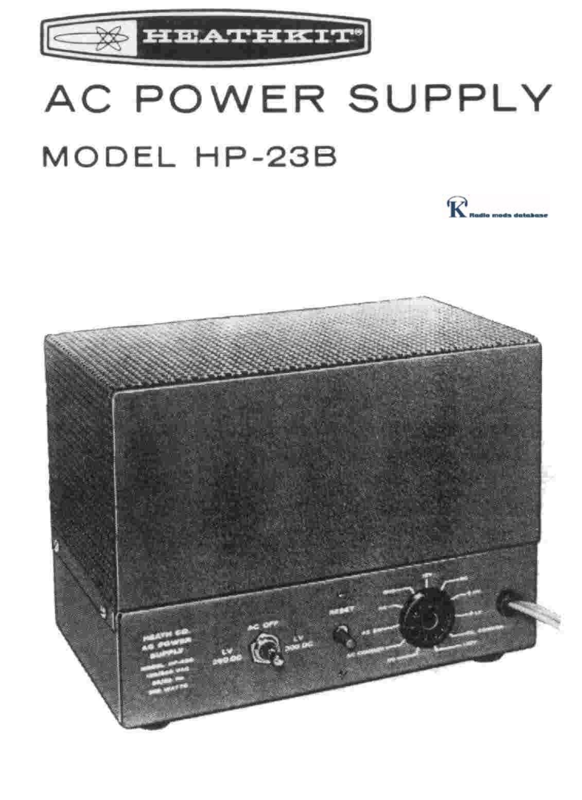 Heath Heathkit HP-23B User Manual