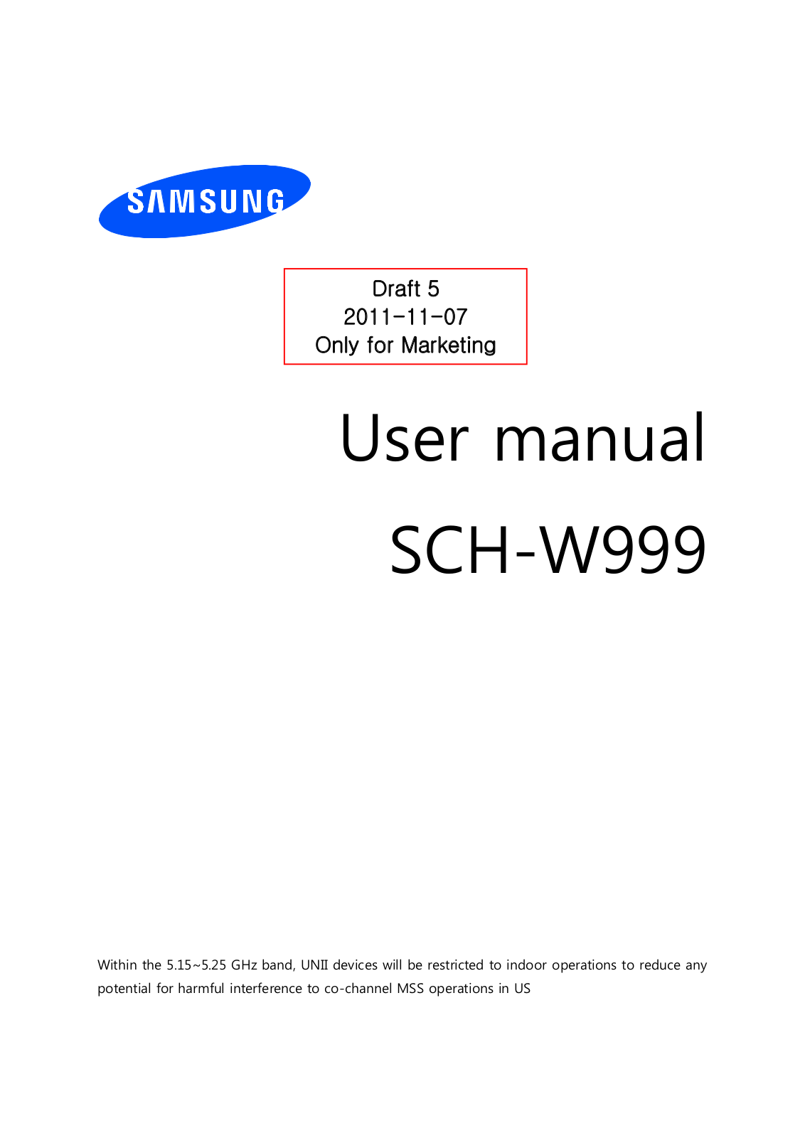 Samsung SCHW999 Users Manual