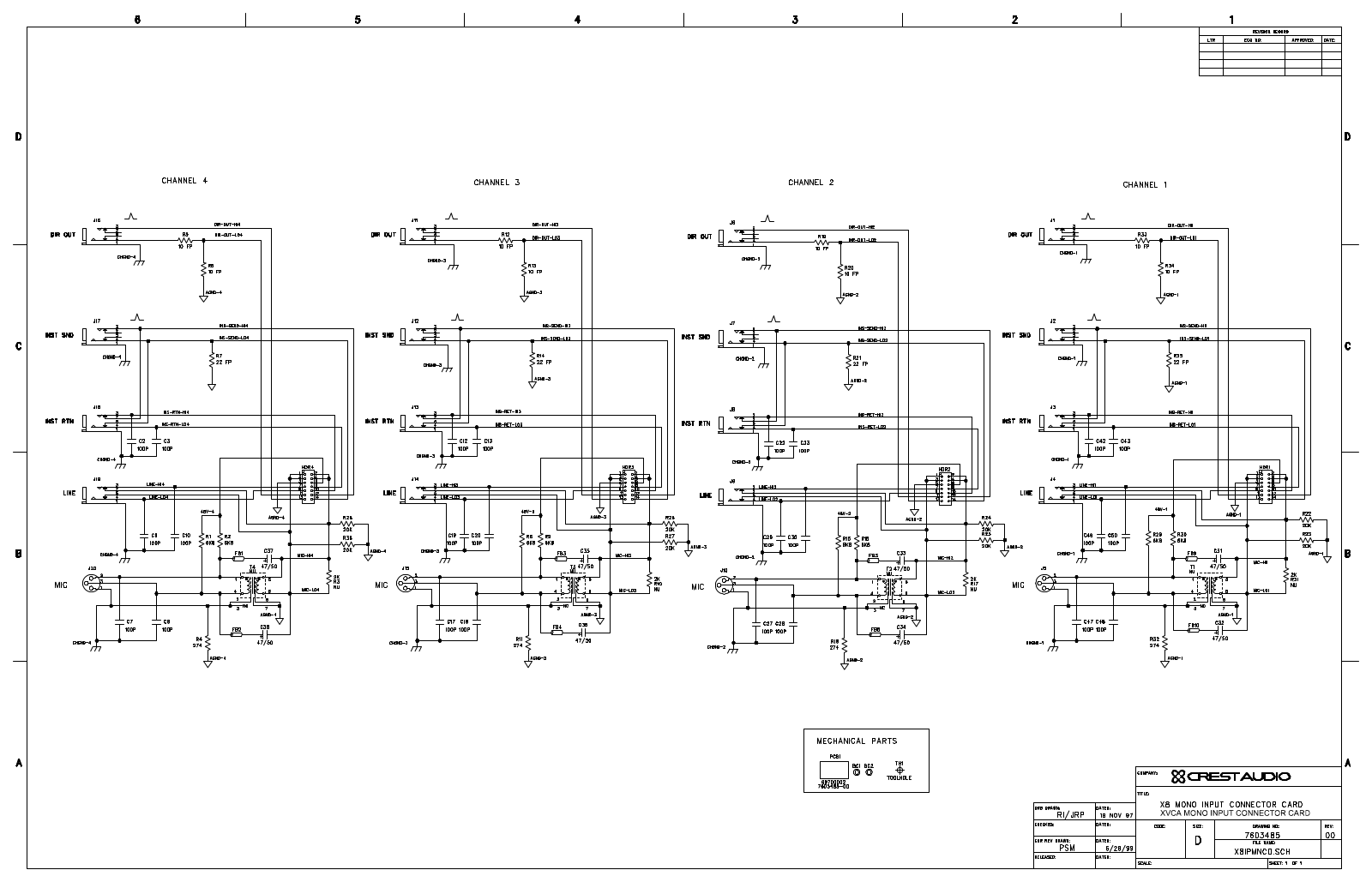 Crest Audio XVCA Service manual