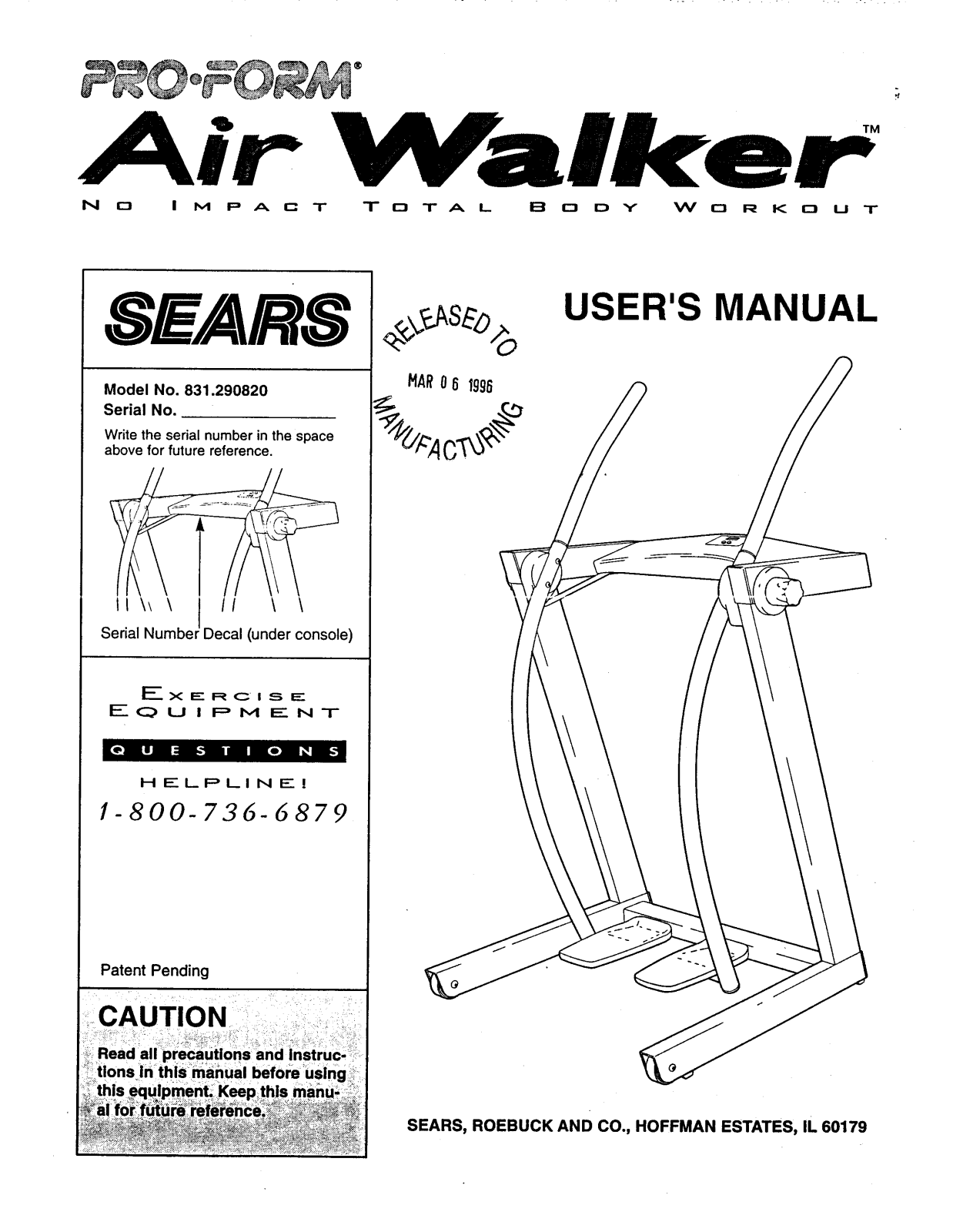 ProForm 290820 User Manual