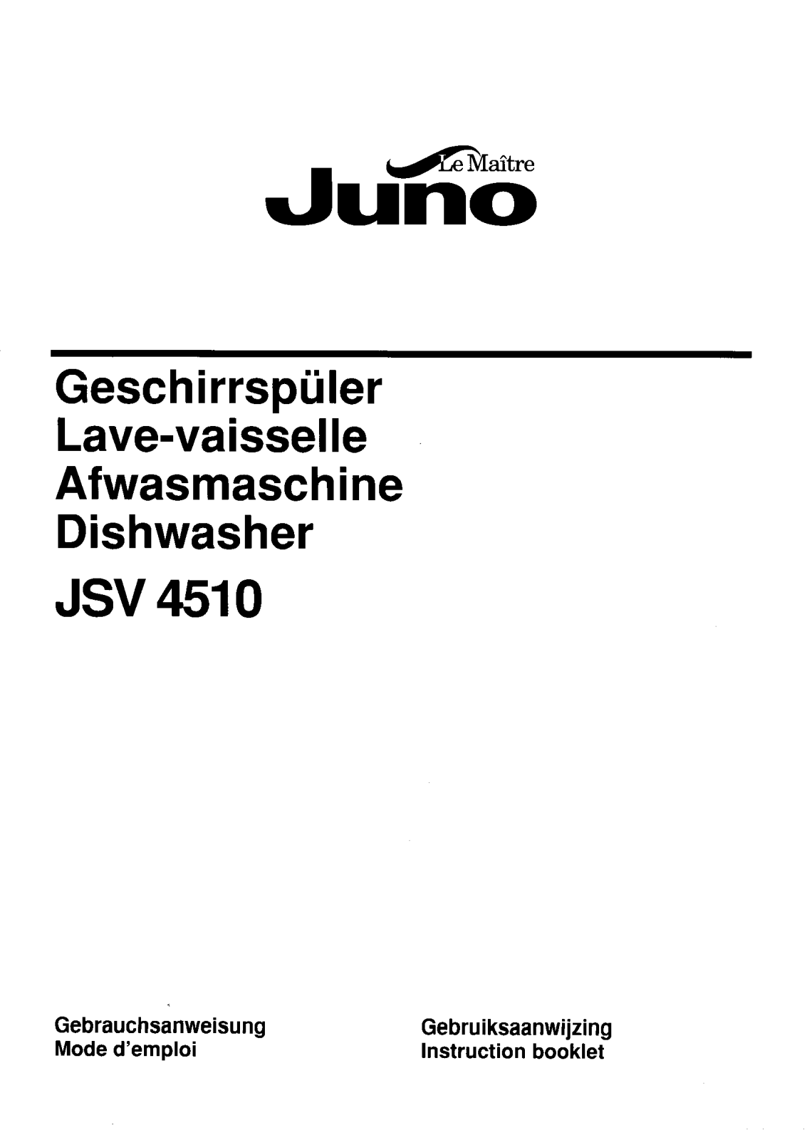 JUNO JSV4510 User Manual