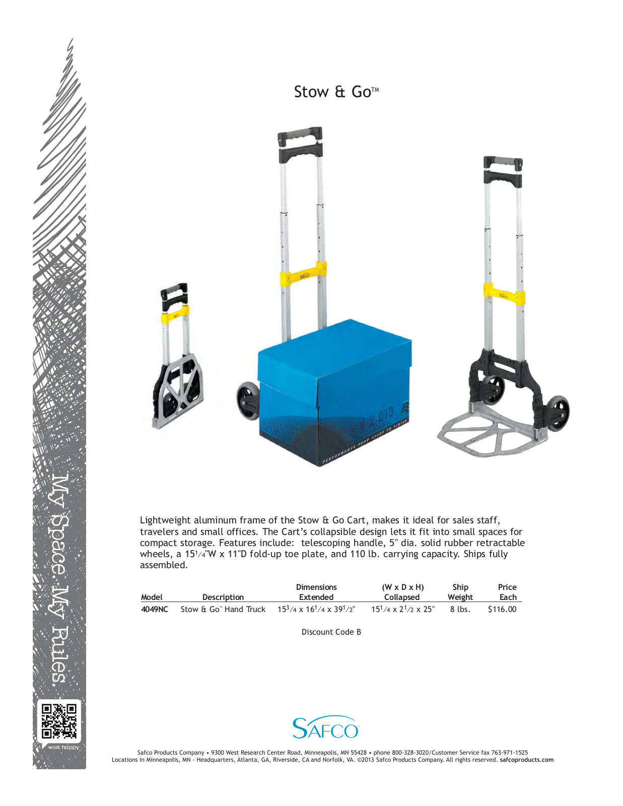 Safco 4049NC User Manual