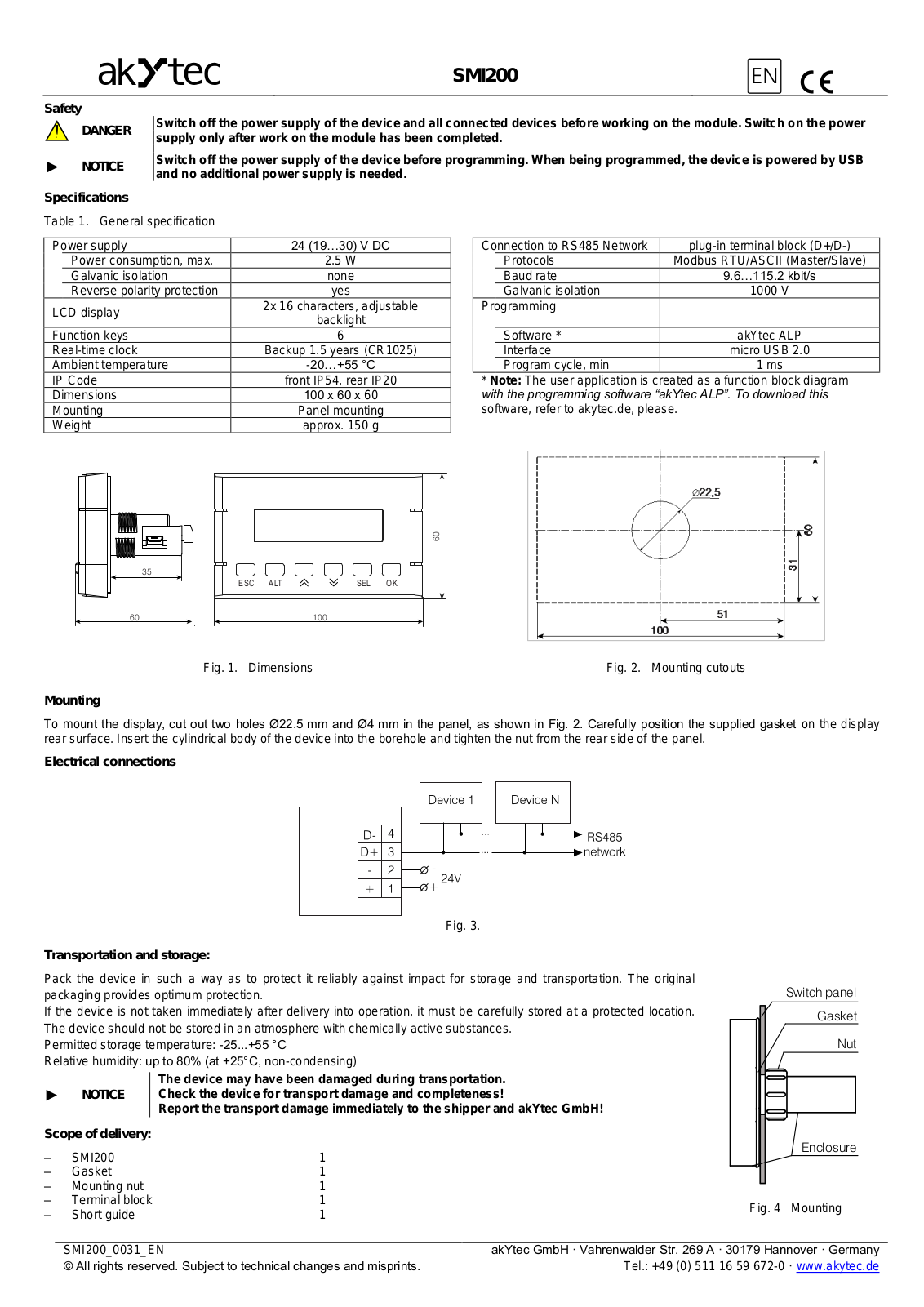 akYtec SMI200 User guide