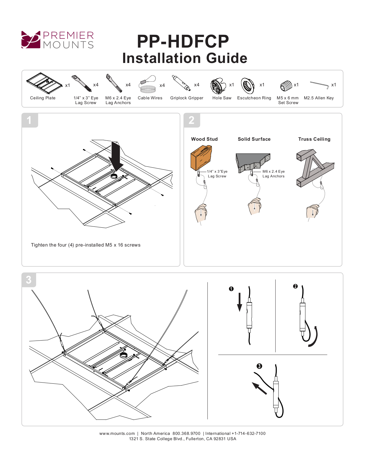 Premier Mounts PP-HDFCP Installation Guide - ManualMachine.com
