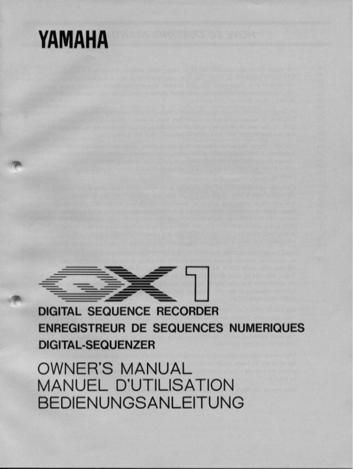 Yamaha QX1E User Manual