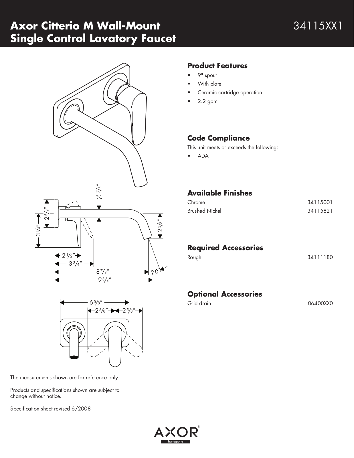 Hans Grohe 34115XX1 User Manual