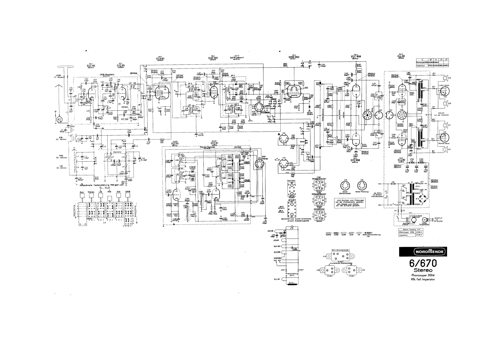 Nordmende 6-670 Schematic