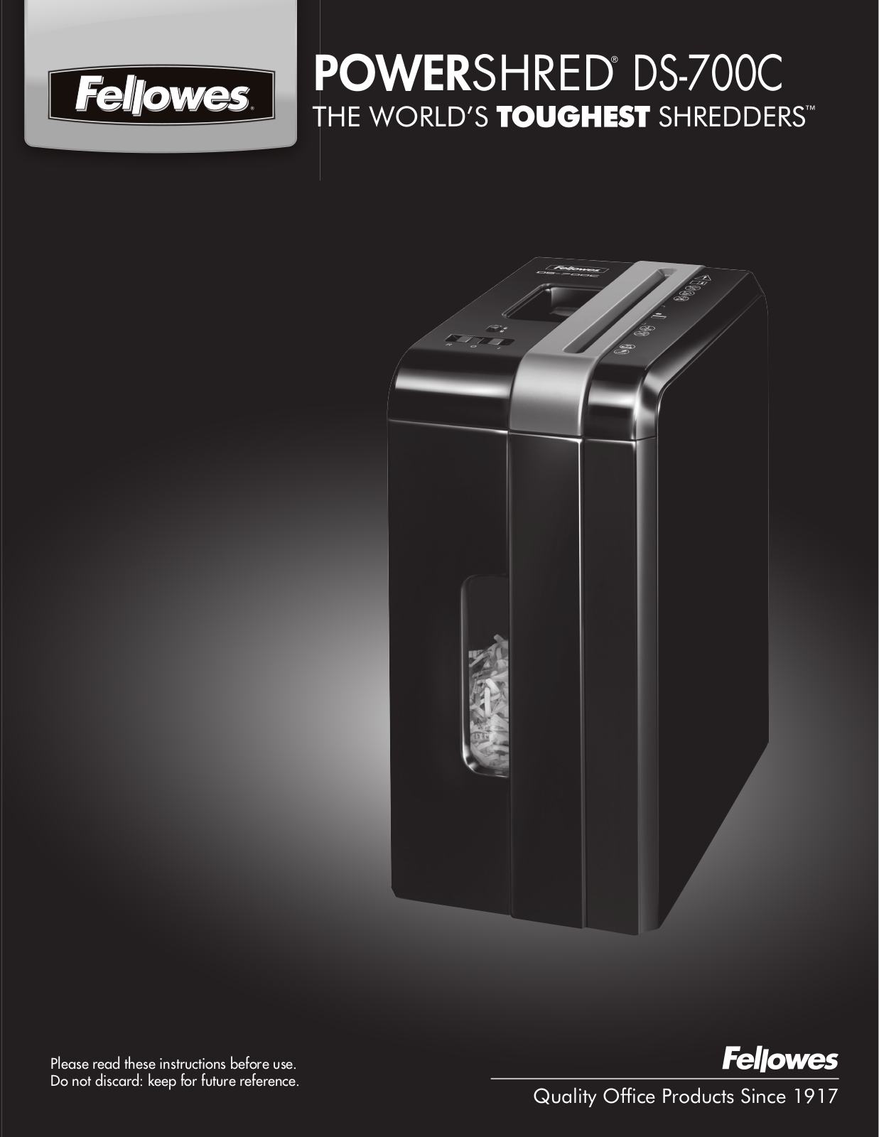 Fellowes DS-700C User Manual - ManualMachine.com