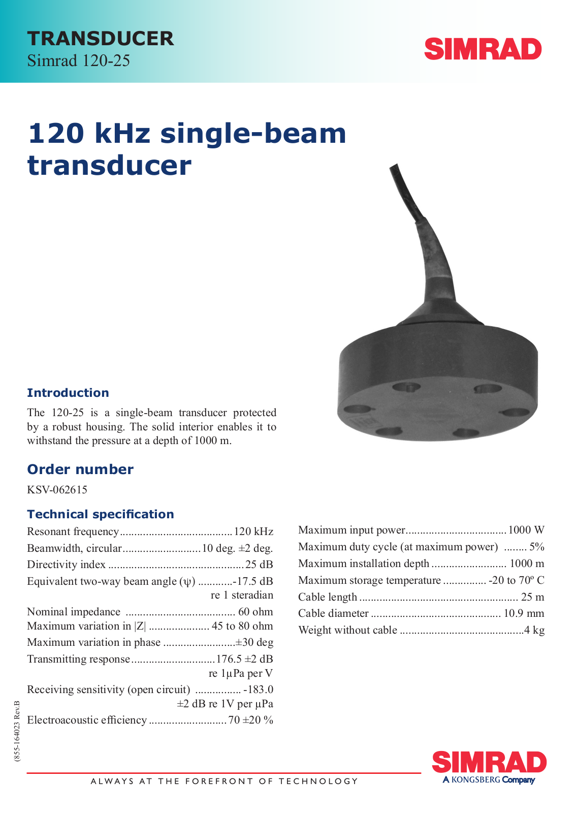 Simrad 120-25 DATASHEET - ManualMachine.com