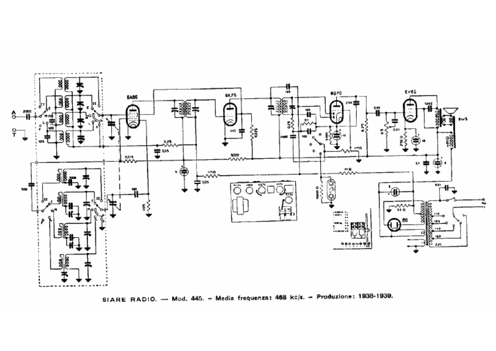 Siare Crosley 445 schematic