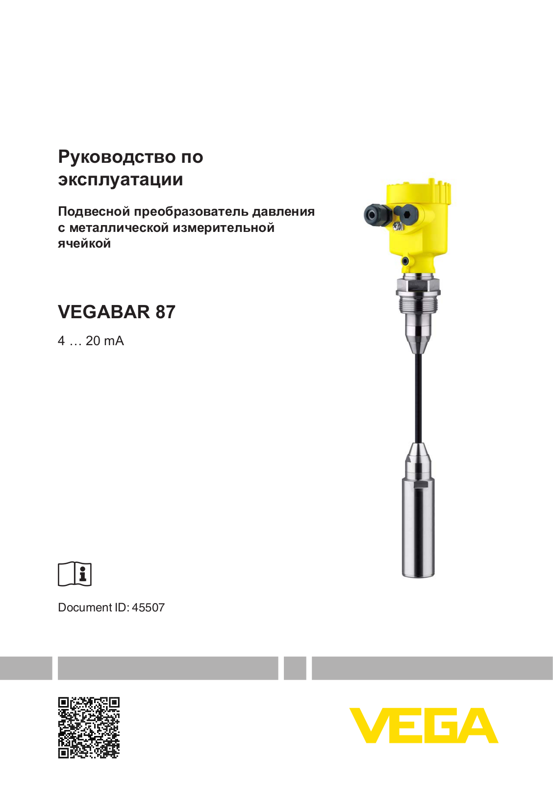 VEGA VEGABAR 87 User Manual