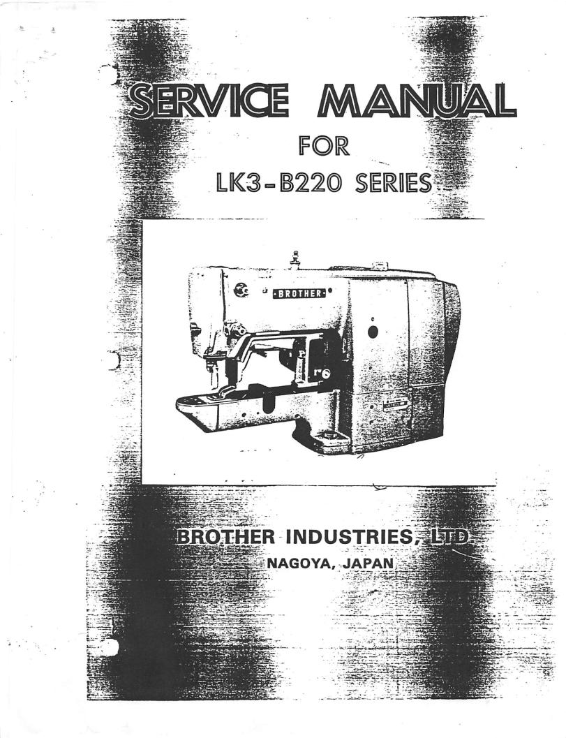 Brother LK3-B220 Service Manual