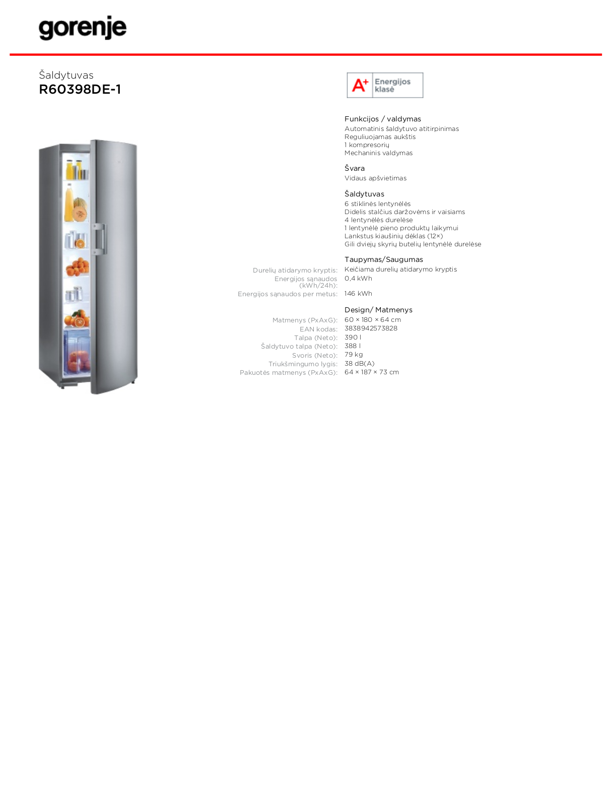 Gorenje R60398DE-1 BROCHURE